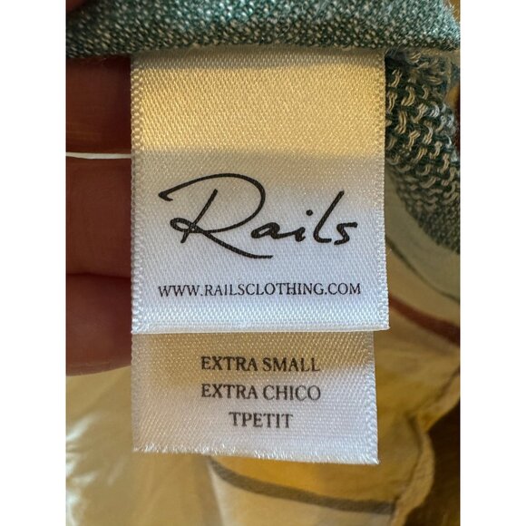 Rails Dress Women XS Cream Becca Cusco Stripe Drawstring Waist Mini Boho Preppy - Picture 10 of 13